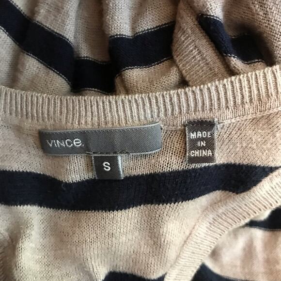 VINCE Gray/Navy Striped Cotton Maxi Dress Sz Small - Picture 6 of 7